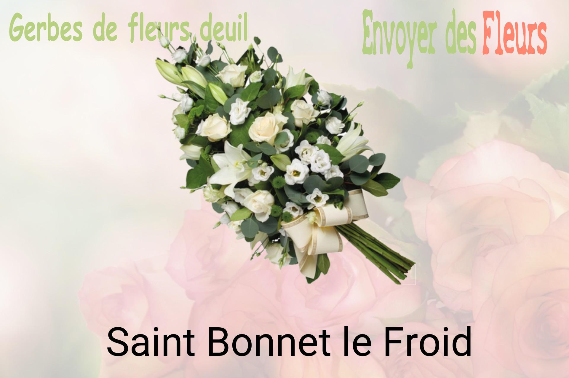 Gerbe de fleurs de deuil livrée à Saint-Bonnet-le-Froid